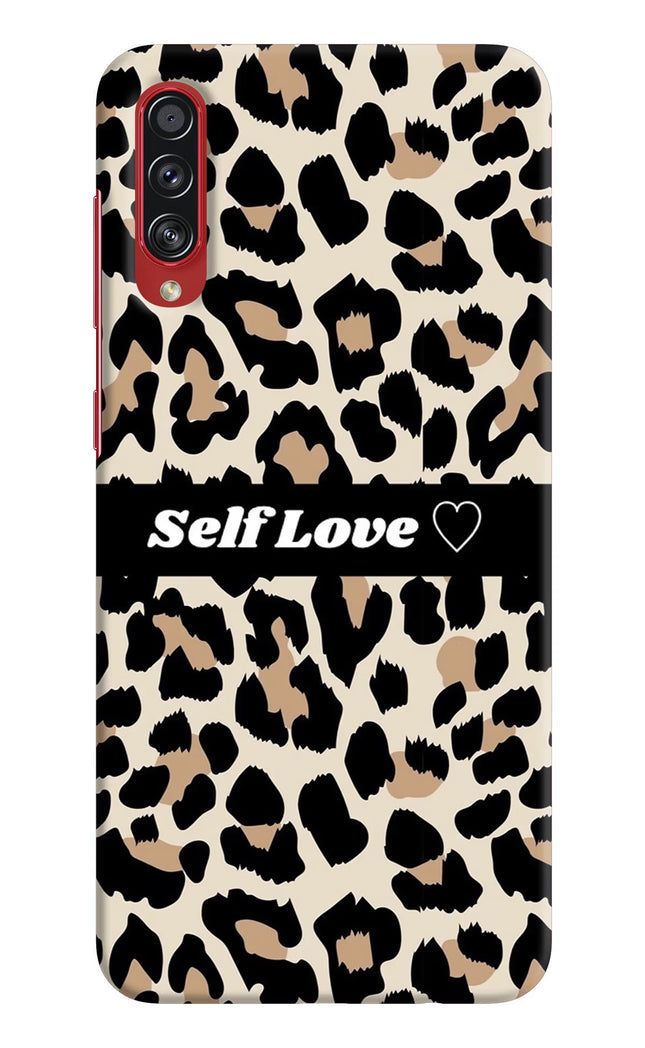 Leopard Print Self Love Samsung A70s Hard Case Back Cover by Casekaro