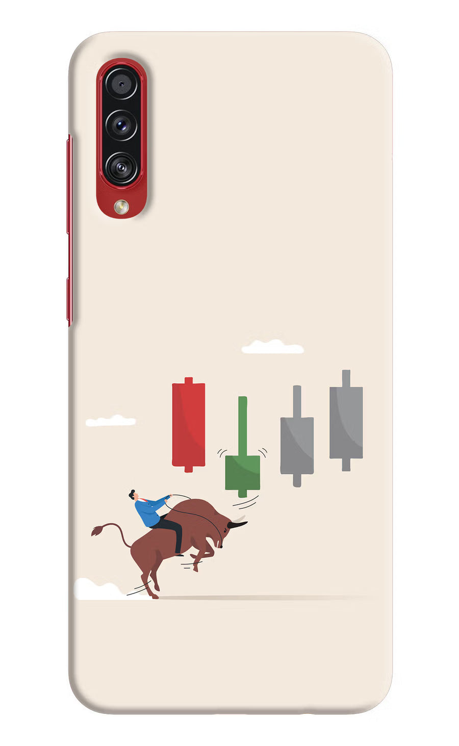 Bull Trading Momentum Samsung A70s Back Cover, Hard case