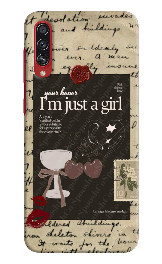 I am just a girl Samsung A70s Hard Case Back Cover by Casekaro