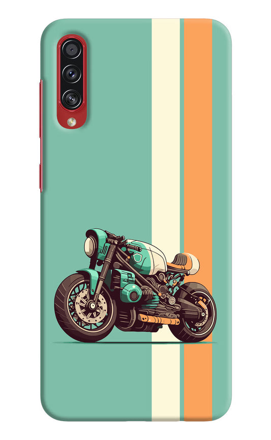 Striped Moto Drift Samsung A70s Hard Case Back Cover by Casekaro