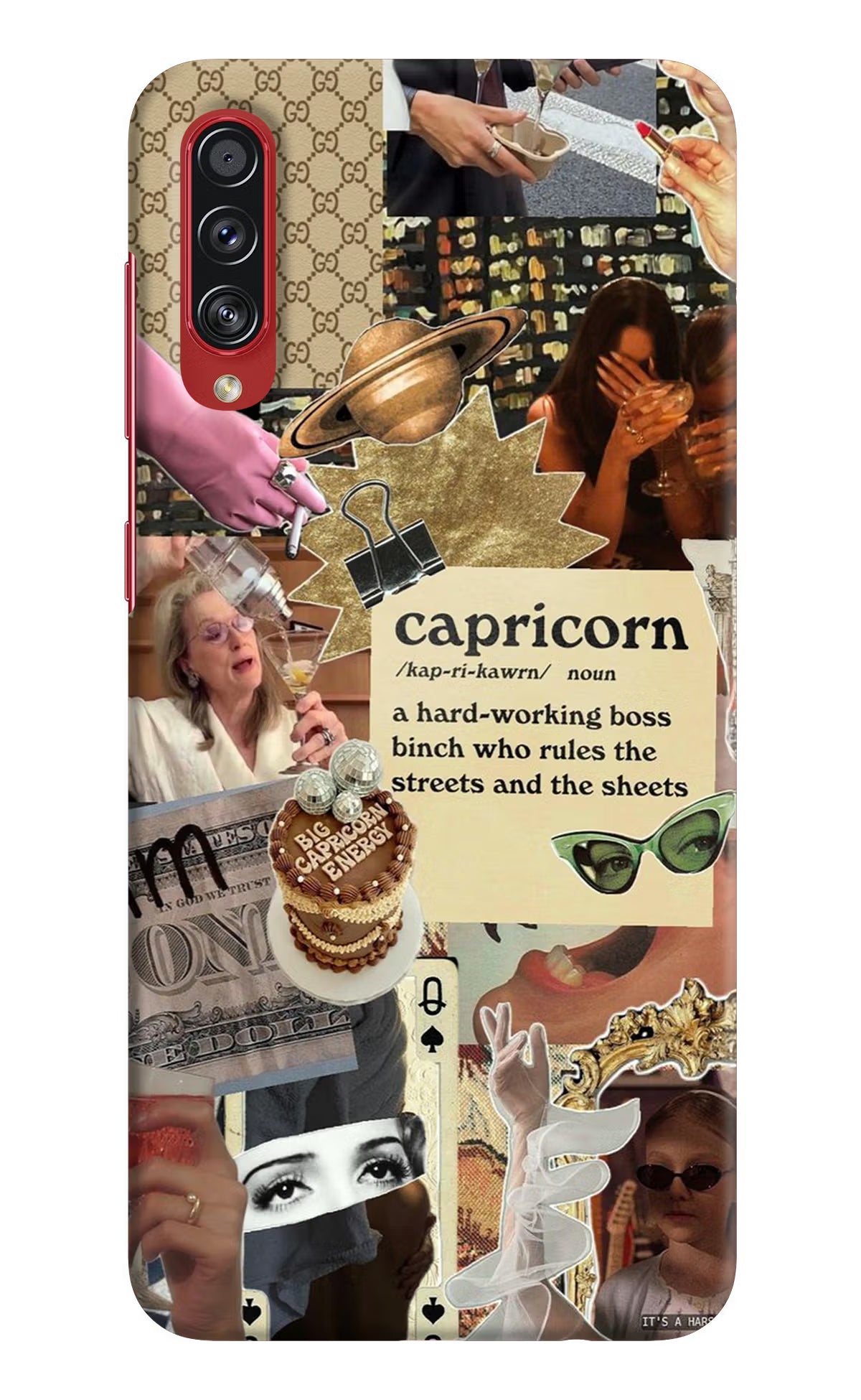 Capricorn Zodiac Samsung A70s Hard Case Back Cover by Casekaro