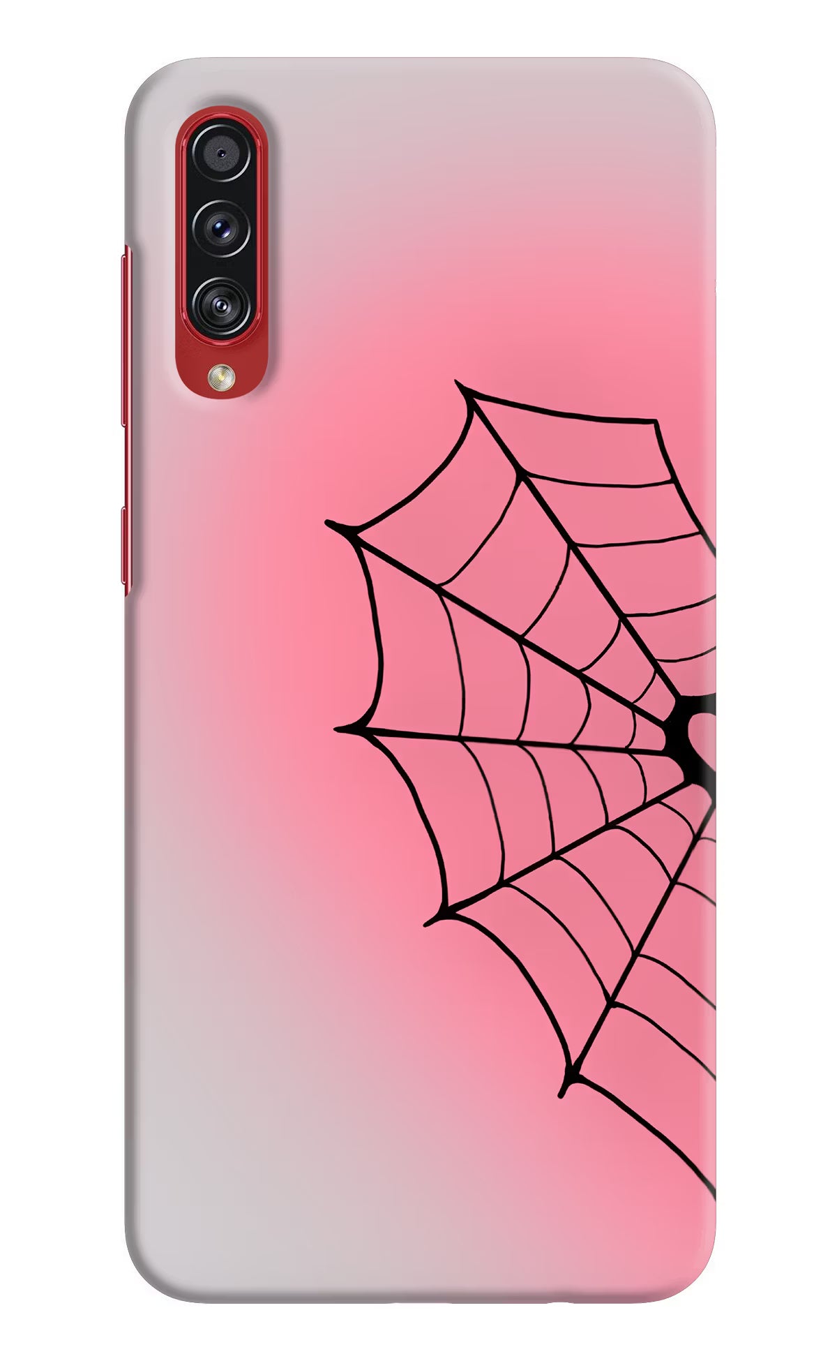 Pink Web Samsung A70s Back Cover