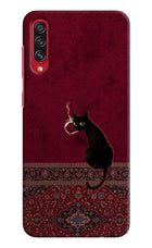 Midnight Cat Samsung A70s Back Cover