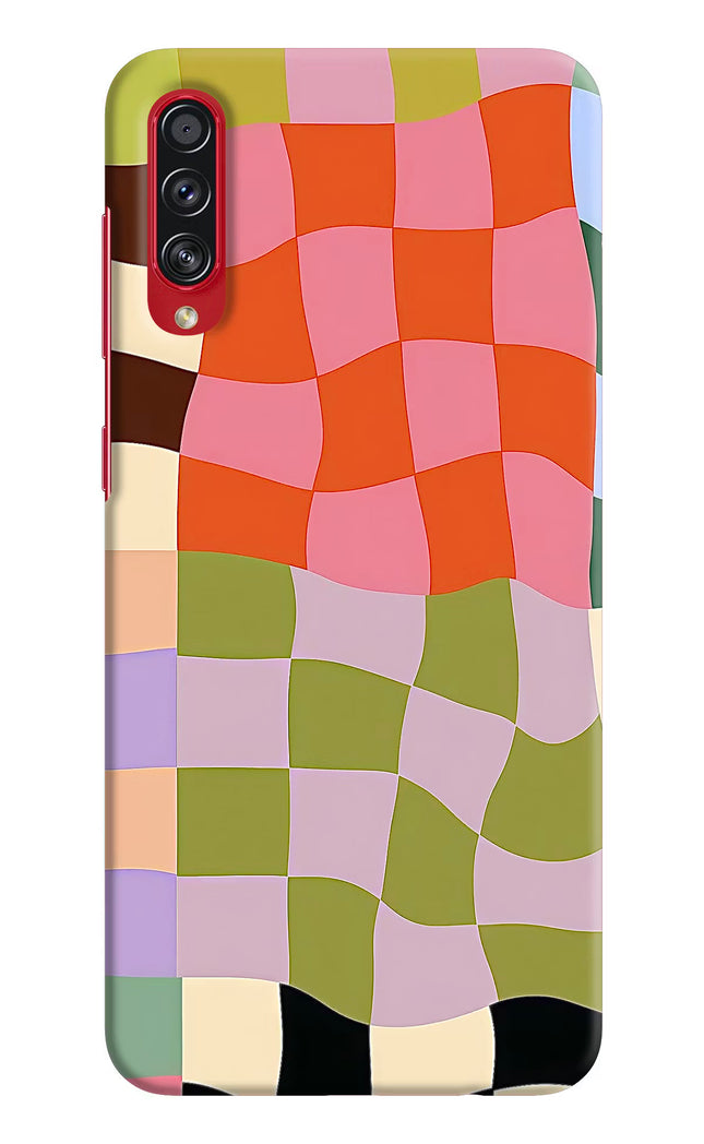 Wavy Grid Samsung A70s Hard Case Back Cover by Casekaro