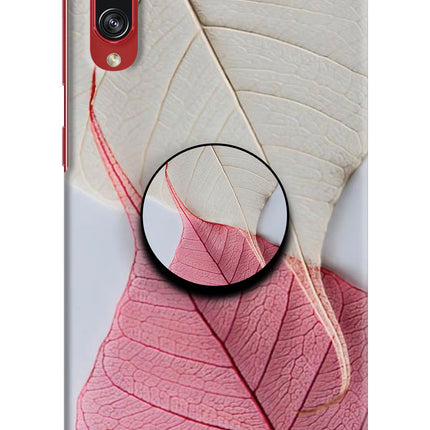 White Pink Leaf Samsung A70s Pop Case by Casekaro