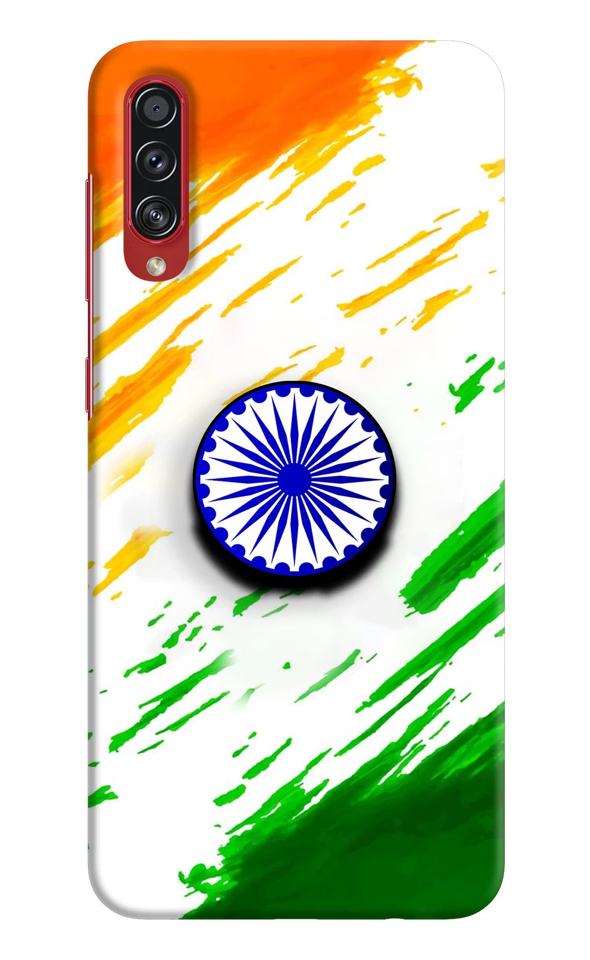 Indian Flag Ashoka Chakra Samsung A70s Pop Case by Casekaro