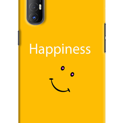 Happiness With Smiley Oppo Reno3 Pro Hard Case Back Cover by Casekaro