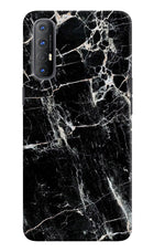 Black Marble Texture Oppo Reno3 Pro Hard Case Back Cover by Casekaro