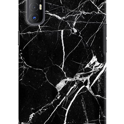 Black Marble Pattern Oppo Reno3 Pro Hard Case Back Cover by Casekaro