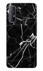 Black Marble Pattern Oppo Reno3 Pro Hard Case Back Cover by Casekaro