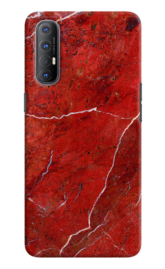 Red Marble Design Oppo Reno3 Pro Hard Case Back Cover by Casekaro