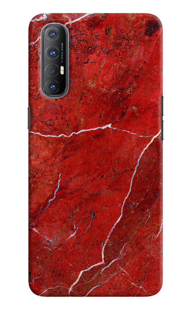 Red Marble Design Oppo Reno3 Pro Hard Case Back Cover by Casekaro