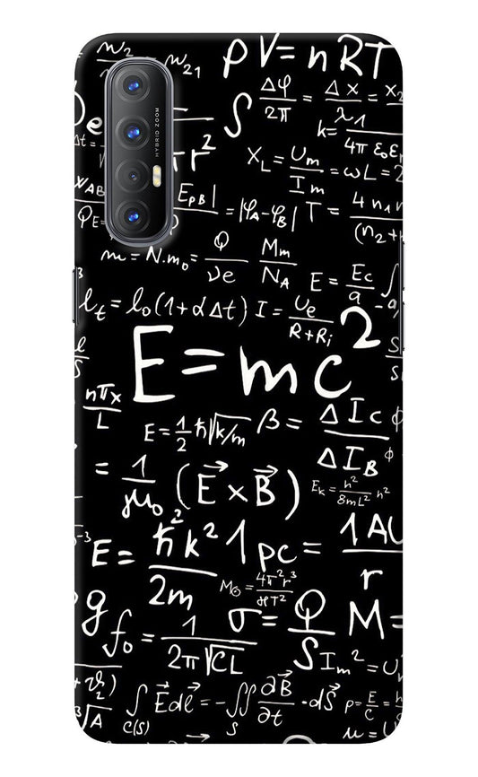 Physics Albert Einstein Formula Oppo Reno3 Pro Back Cover