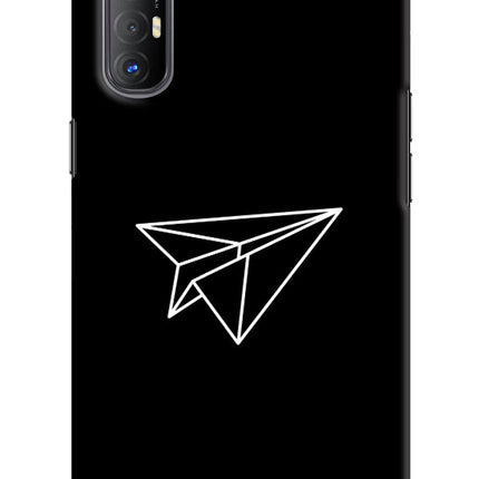 Paper Plane White Oppo Reno3 Pro Hard Case Back Cover by Casekaro