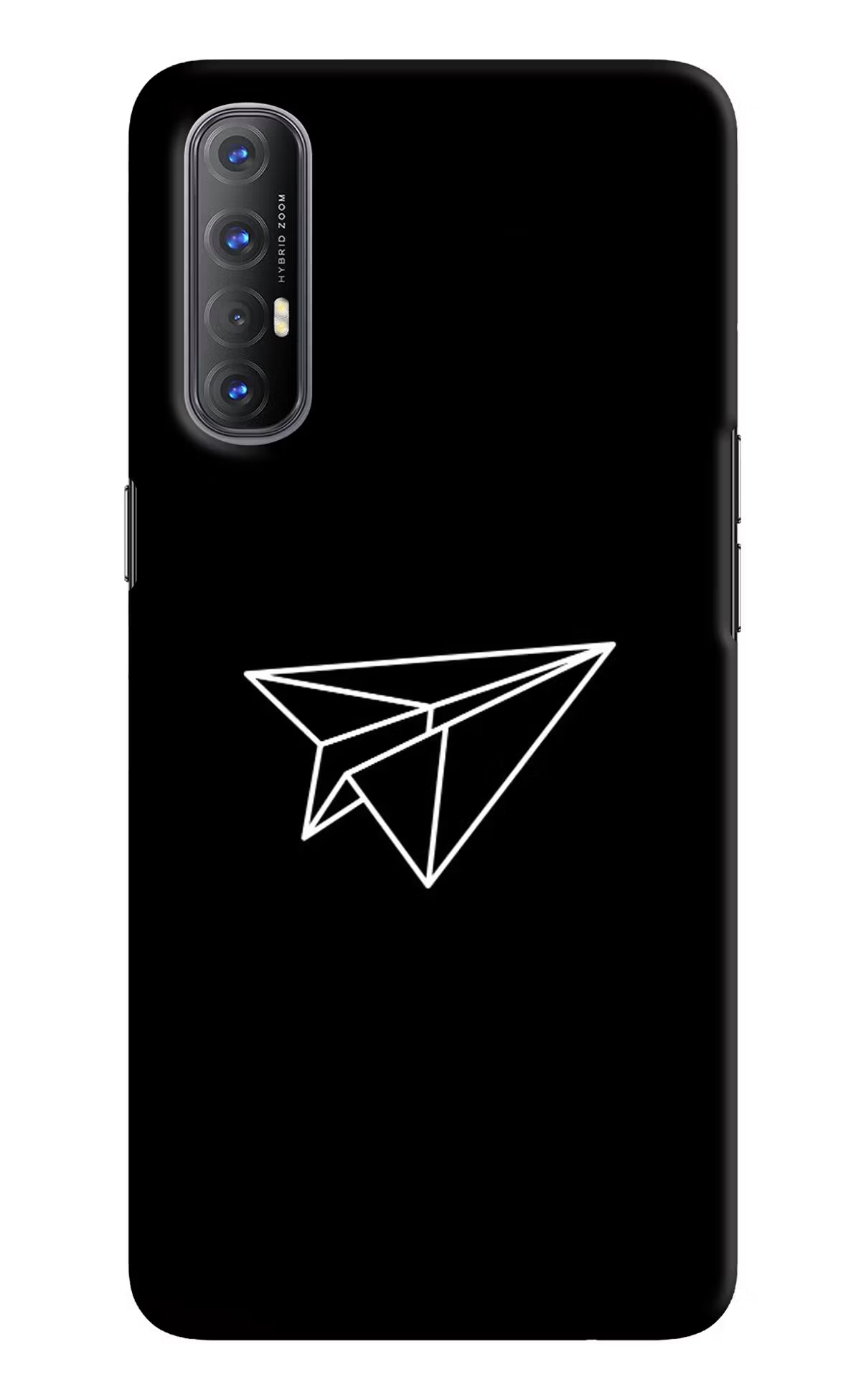 Paper Plane White Oppo Reno3 Pro Hard Case Back Cover by Casekaro