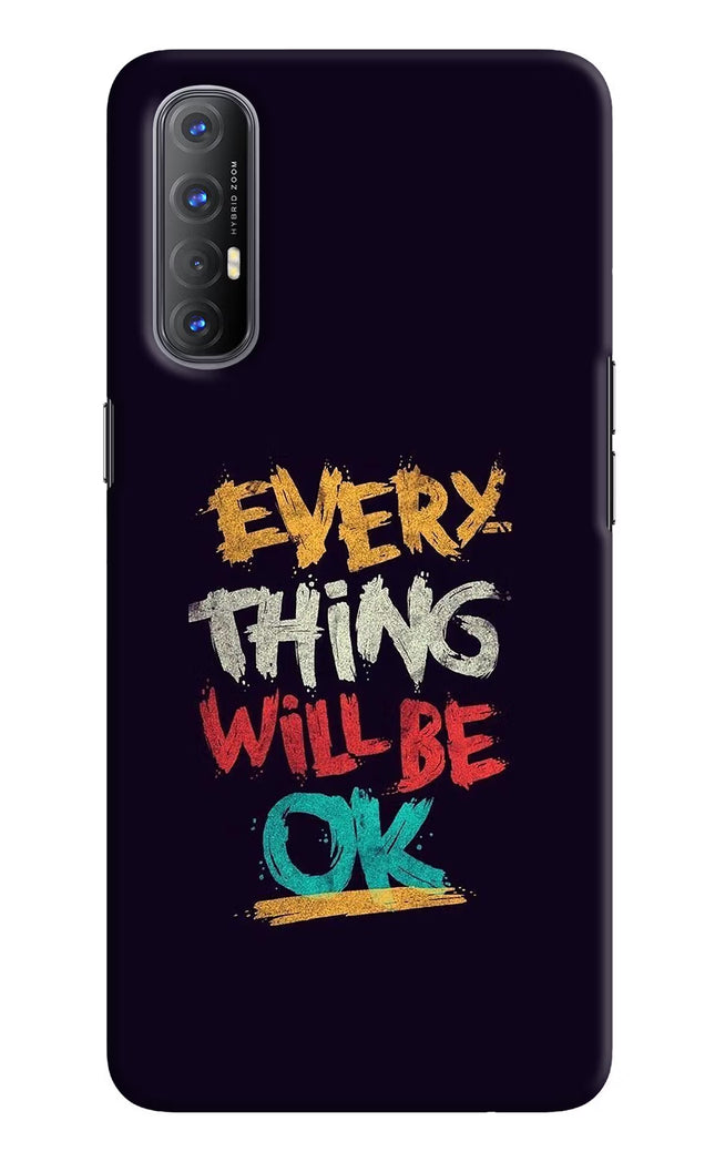 Everything Will Be Ok Oppo Reno3 Pro Hard Case Back Cover by Casekaro