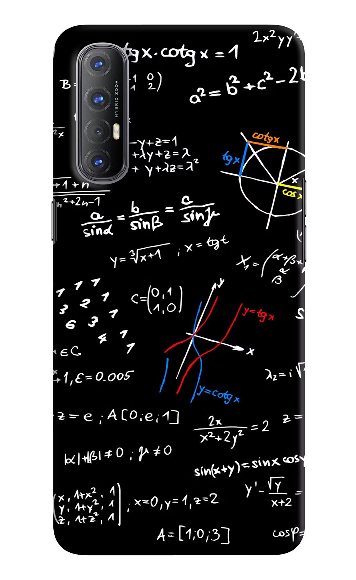 Mathematics Formula Oppo Reno3 Pro Hard Case Back Cover by Casekaro