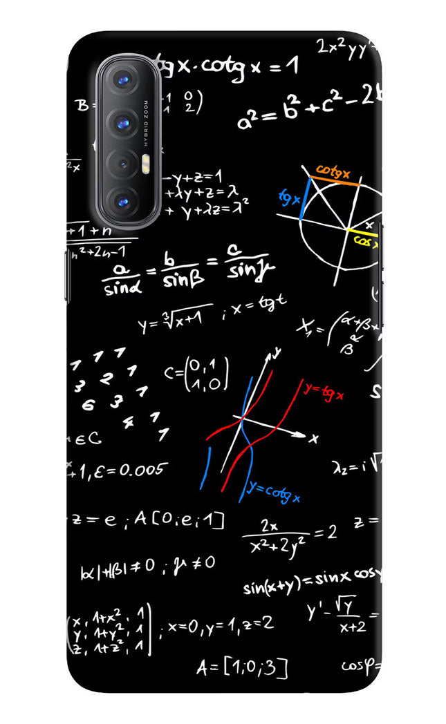 Mathematics Formula Oppo Reno3 Pro Hard Case Back Cover by Casekaro