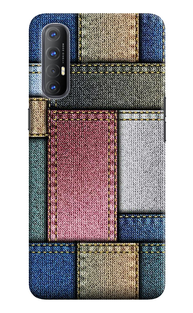 Multicolor Jeans Oppo Reno3 Pro Hard Case Back Cover by Casekaro