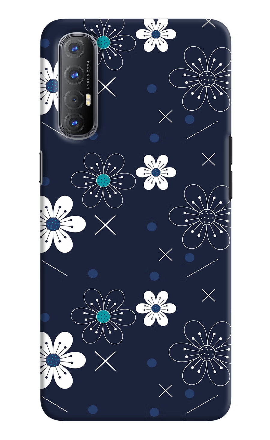 Flowers Oppo Reno3 Pro Back Cover, Hard case