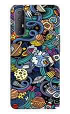 Space Abstract Oppo Reno3 Pro Hard Case Back Cover by Casekaro