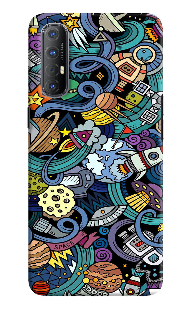 Space Abstract Oppo Reno3 Pro Hard Case Back Cover by Casekaro