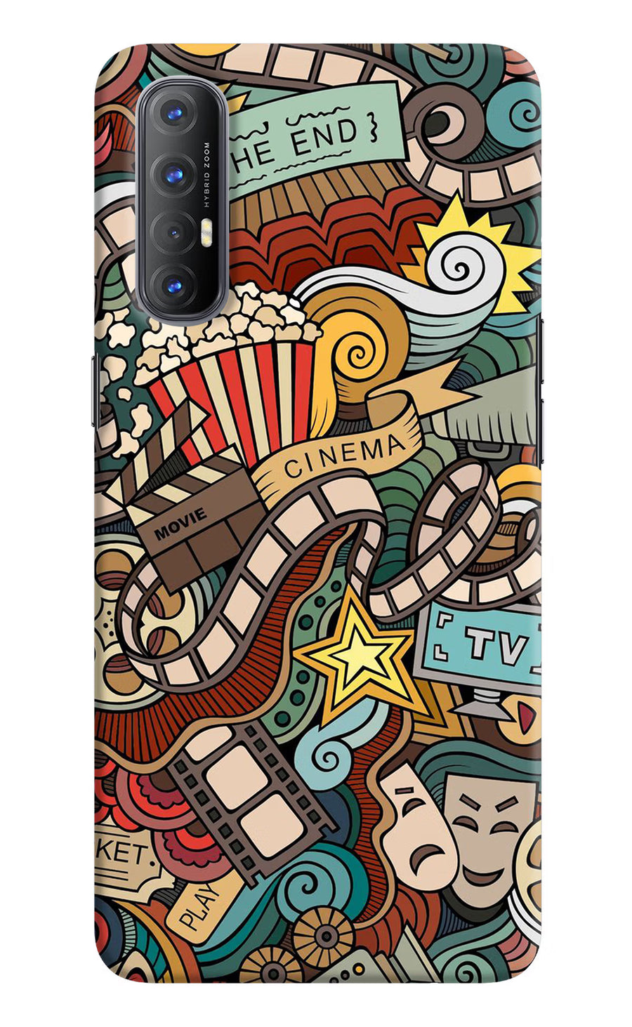 Cinema Abstract Oppo Reno3 Pro Back Cover, Hard case