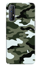 Camouflage Oppo Reno3 Pro Hard Case Back Cover by Casekaro
