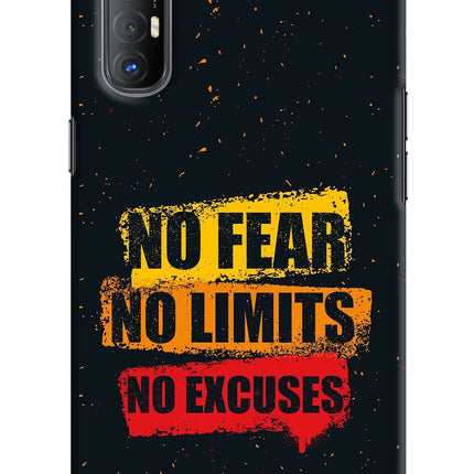 No Fear No Limits No Excuse Oppo Reno3 Pro Hard Case Back Cover by Casekaro