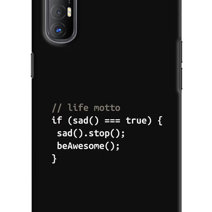 Life Motto Code Oppo Reno3 Pro Hard Case Back Cover by Casekaro