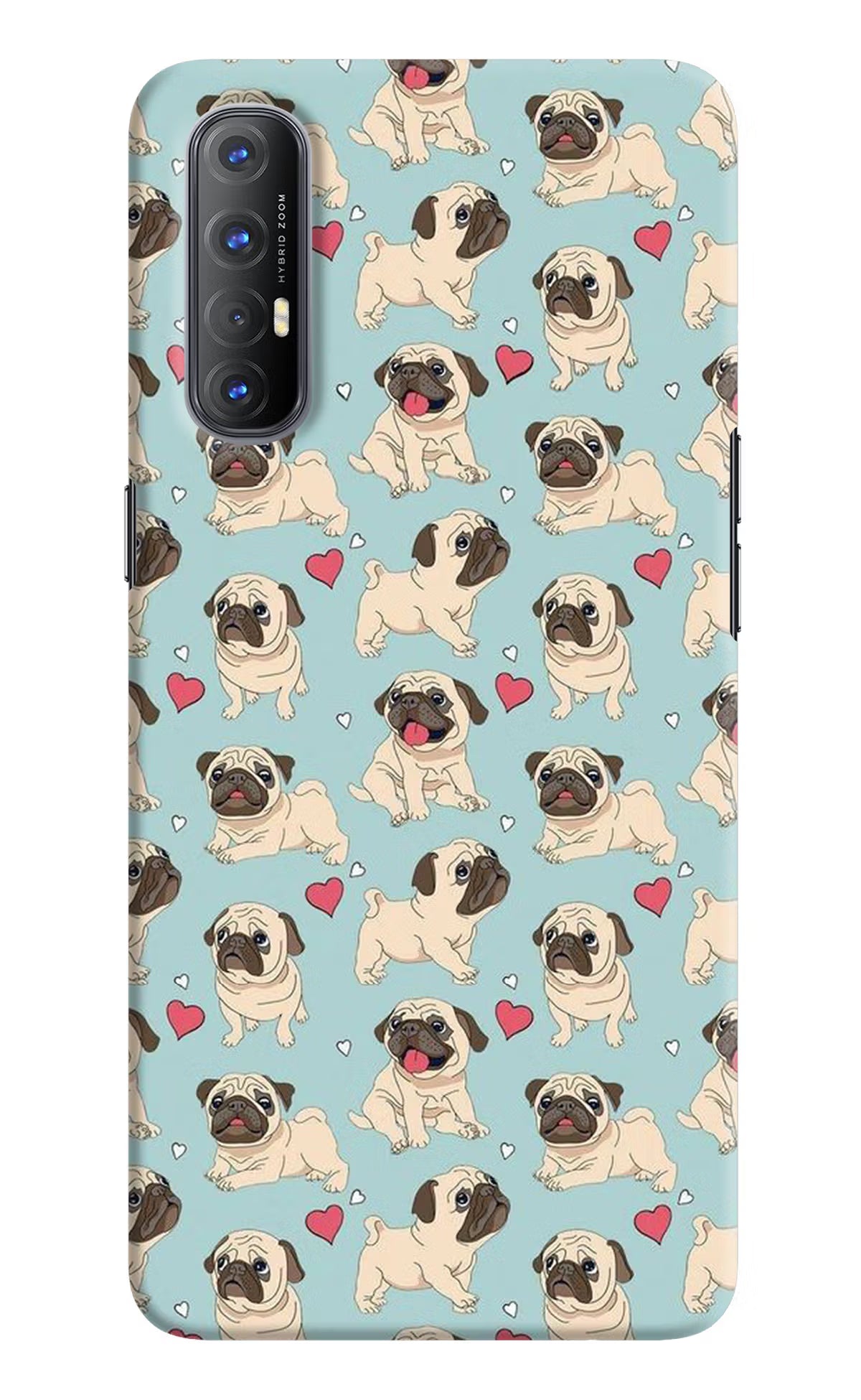 Pug Dog Oppo Reno3 Pro Hard Case Back Cover by Casekaro