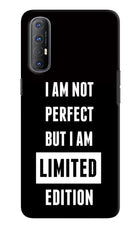 I Am Not Perfect But I Am Limited Edition Oppo Reno3 Pro Hard Case Back Cover by Casekaro