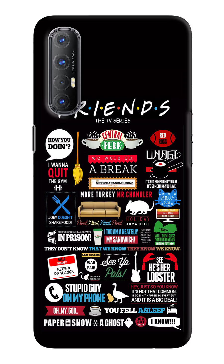 FRIENDS Oppo Reno3 Pro Back Cover, Hard case