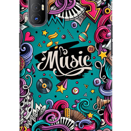Music Graffiti Oppo Reno3 Pro Hard Case Back Cover by Casekaro