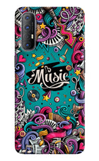 Music Graffiti Oppo Reno3 Pro Hard Case Back Cover by Casekaro