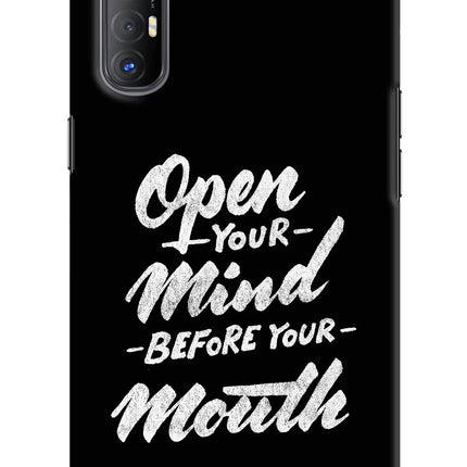 Open Your Mind Before Your Mouth Oppo Reno3 Pro Hard Case Back Cover by Casekaro