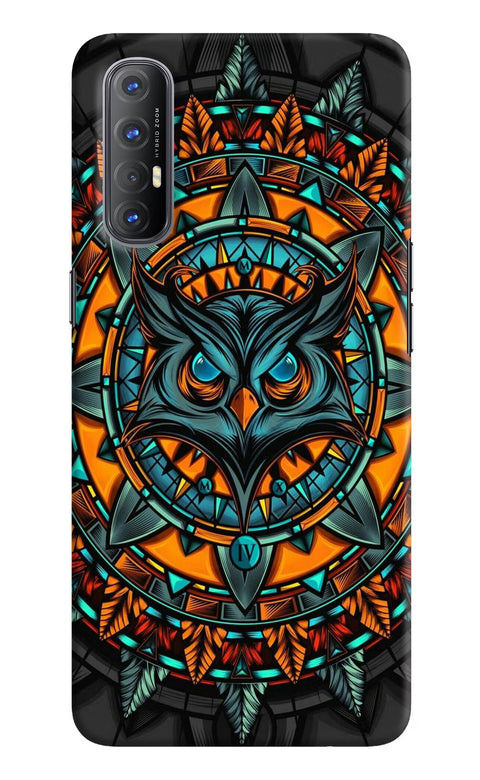 Angry Owl Art Oppo Reno3 Pro Back Cover