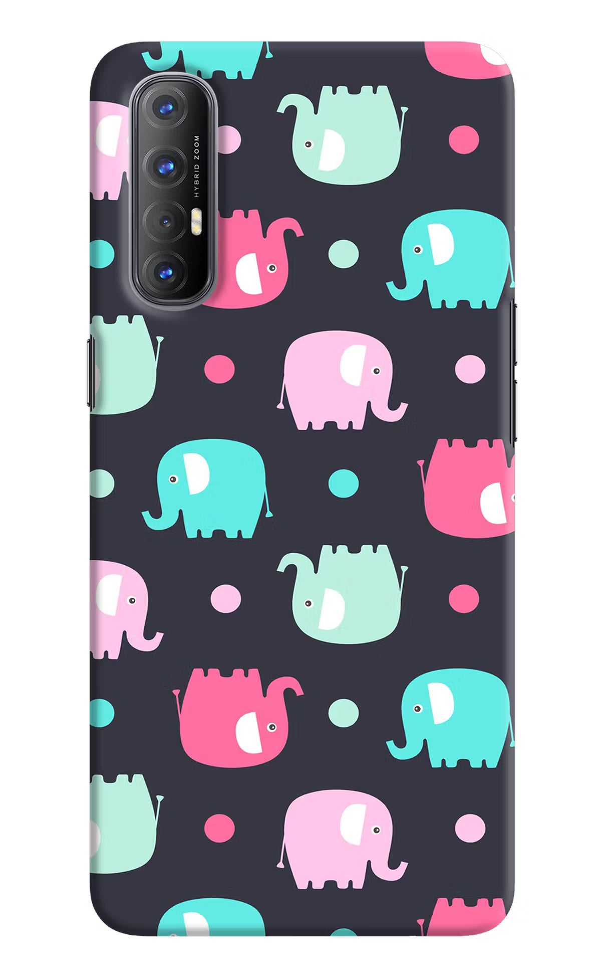 Elephants Oppo Reno3 Pro Hard Case Back Cover by Casekaro