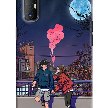 Chilling Couple Oppo Reno3 Pro Hard Case Back Cover by Casekaro