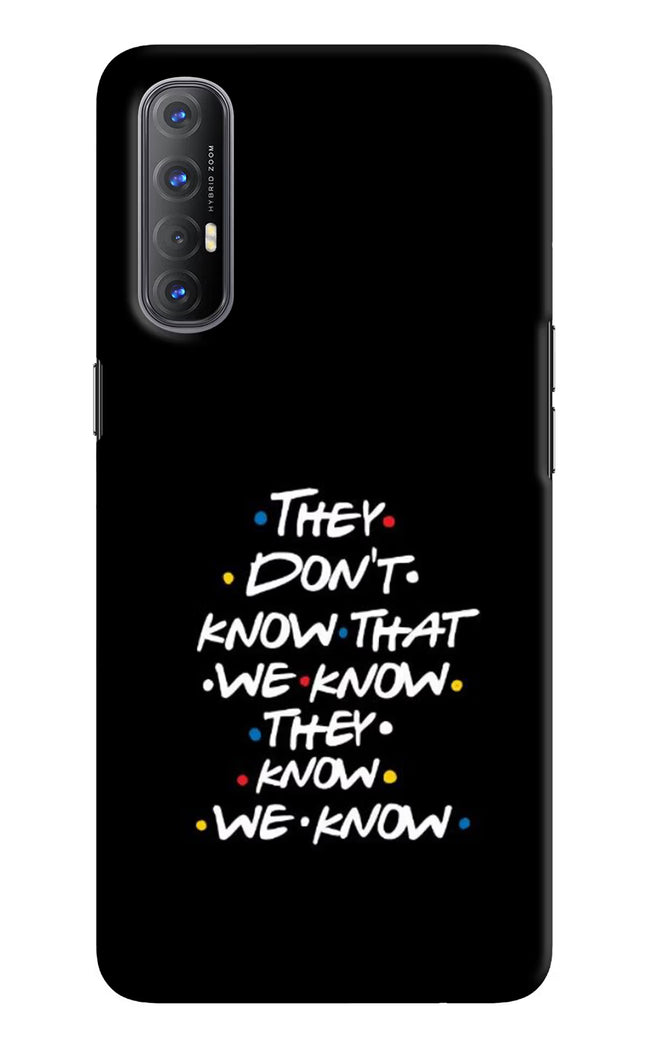 FRIENDS Dialogue Oppo Reno3 Pro Hard Case Back Cover by Casekaro