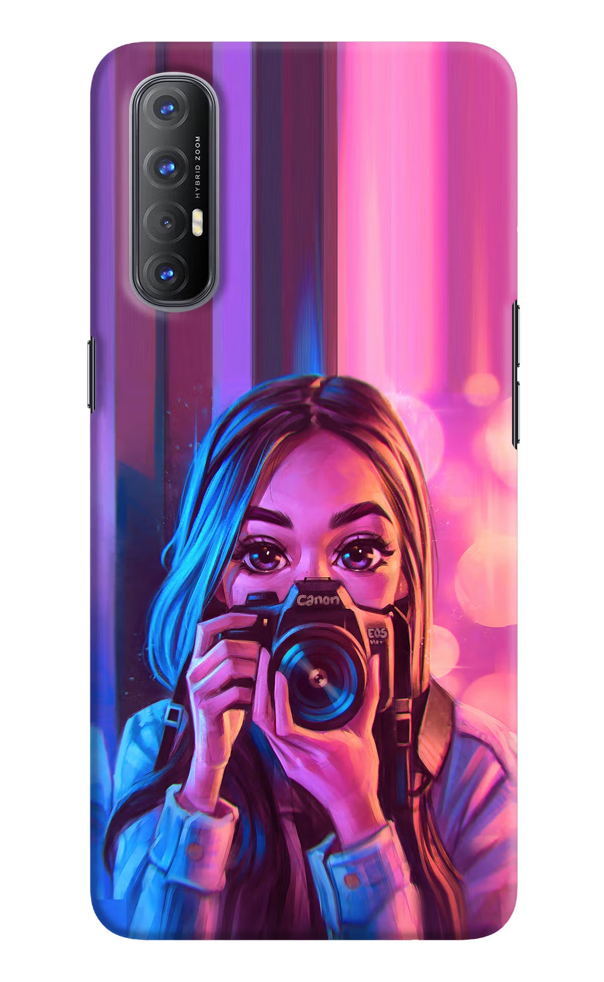 Girl Photographer Oppo Reno3 Pro Hard Case Back Cover by Casekaro