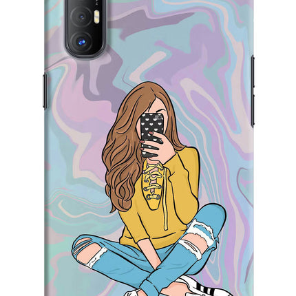 Selfie Girl Oppo Reno3 Pro Hard Case Back Cover by Casekaro