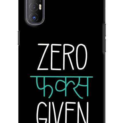 Zero Fucks Given Oppo Reno3 Pro Hard Case Back Cover by Casekaro