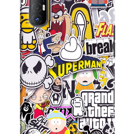 Sticker Bomb Oppo Reno3 Pro Hard Case Back Cover by Casekaro
