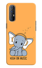 High On Music Oppo Reno3 Pro Hard Case Back Cover by Casekaro