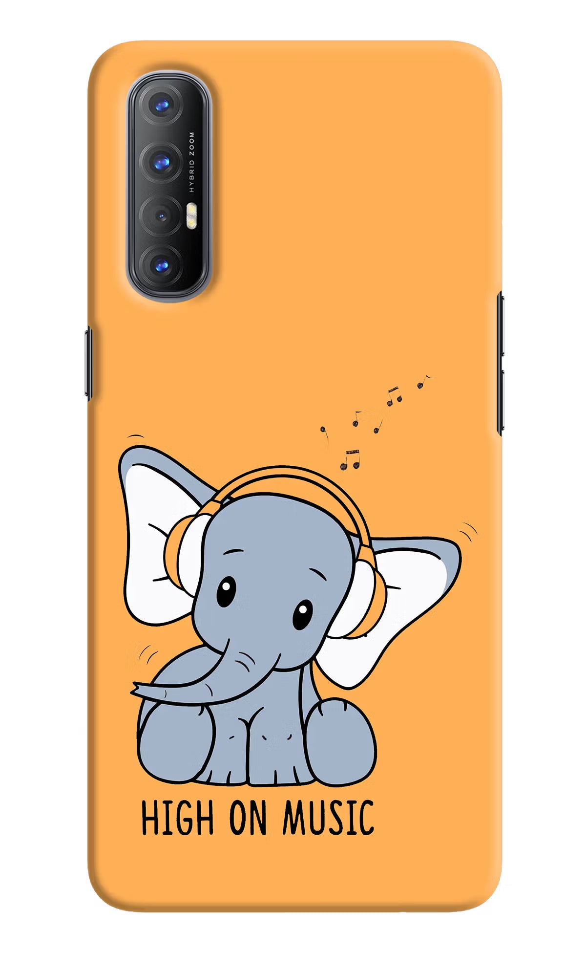 High On Music Oppo Reno3 Pro Hard Case Back Cover by Casekaro