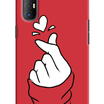 Korean Love Sign Oppo Reno3 Pro Hard Case Back Cover by Casekaro