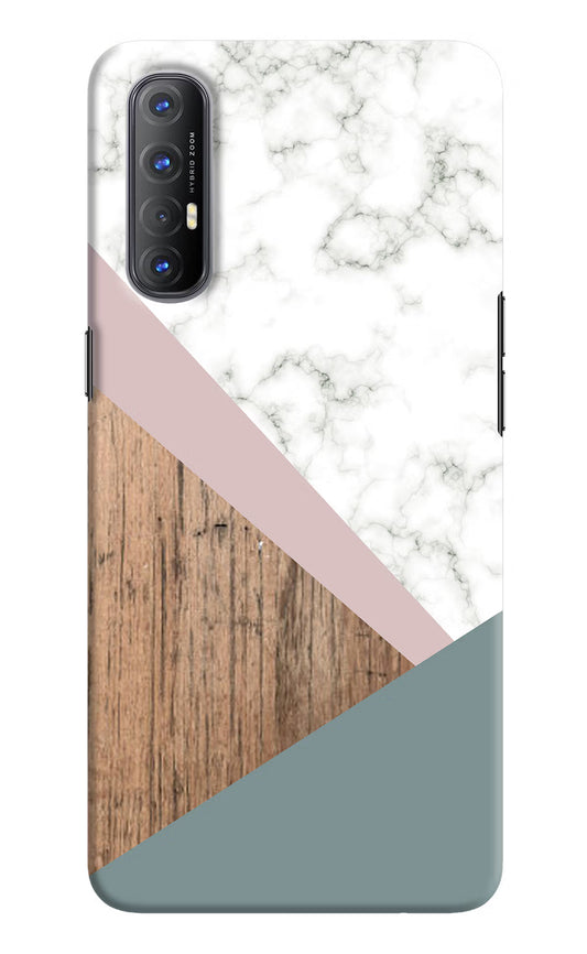 Marble wood Abstract Oppo Reno3 Pro Hard Case Back Cover by Casekaro