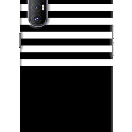 Black and White Print Oppo Reno3 Pro Hard Case Back Cover by Casekaro