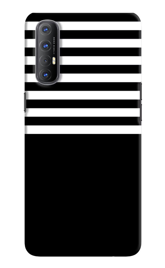 Black and White Print Oppo Reno3 Pro Hard Case Back Cover by Casekaro